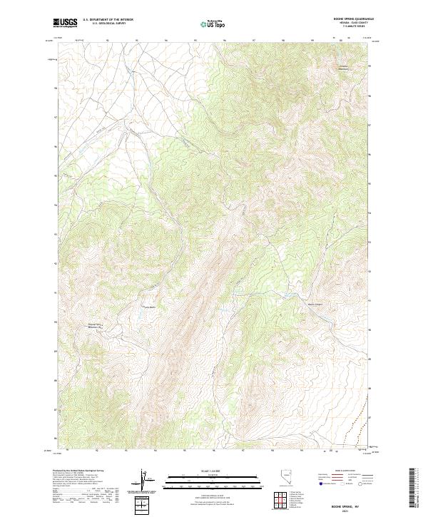 Boone Spring, NV — USGS 7.5-minute topo (2021)