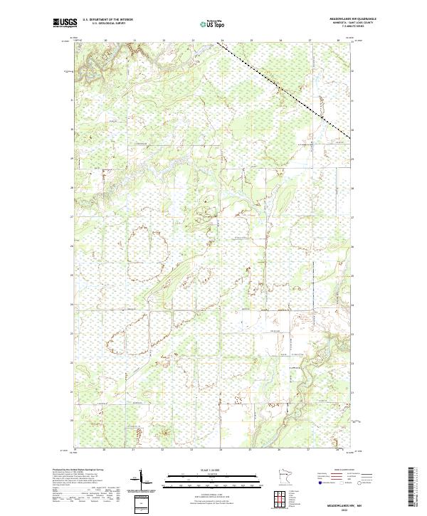 Meadowlands NW, MN — USGS 7.5-minute topo (2022)