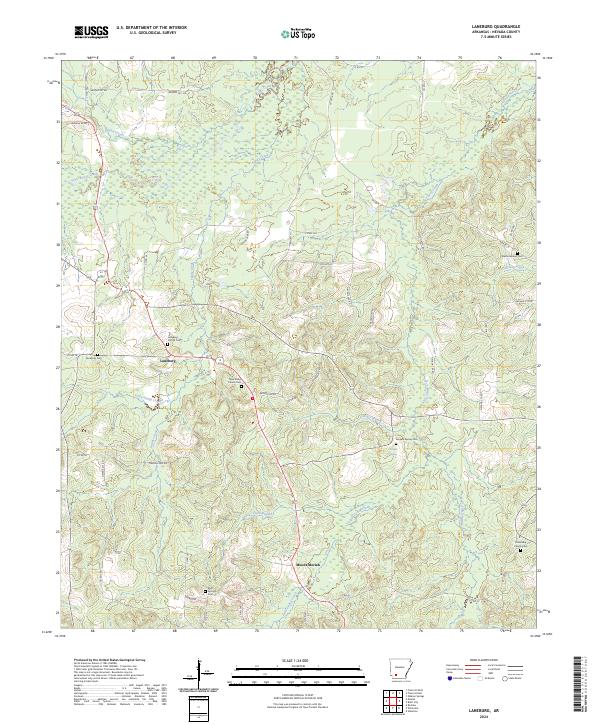 Laneburg, AR — USGS 7.5-minute topo (2024)