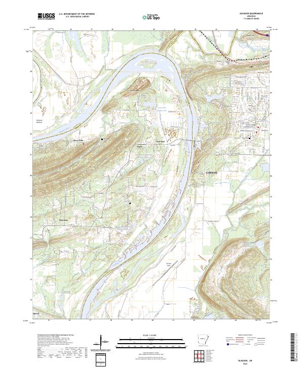 Gleason, AR — USGS 7.5-minute topo (2024)
