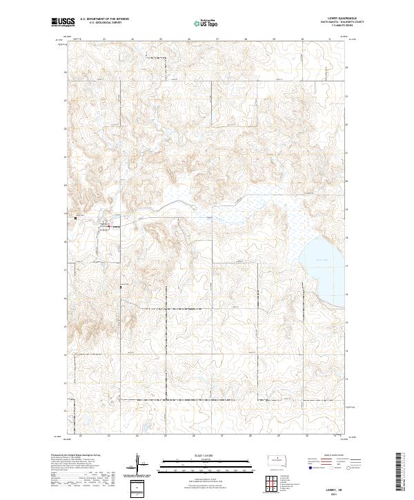 Lowry, SD — USGS 7.5-minute topo (2021)