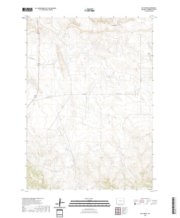 Hat Creek, WY — USGS 7.5-minute topo (2021)
