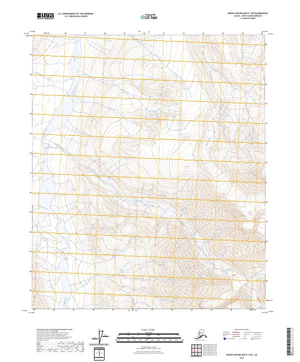 Mount Michelson B-1 SW, AK — USGS 7.5-minute topo (2023)