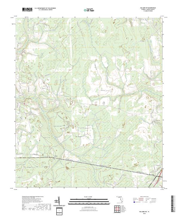 Hilliard SW, FL — USGS 7.5-minute topo (2024)