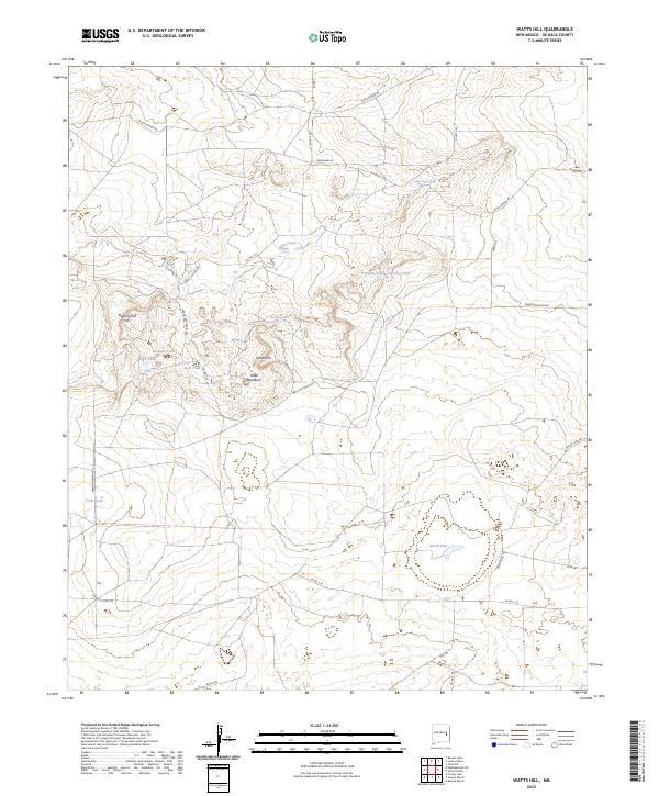 Watts Hill, NM — USGS 7.5-minute topo (2023)