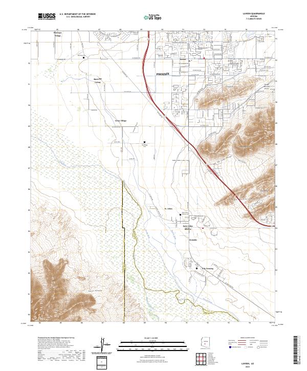 Laveen, AZ — USGS 7.5-minute topo (2023)