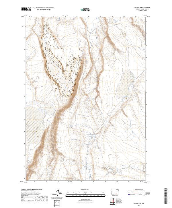 Flybee Lake, OR — USGS 7.5-minute topo (2023)
