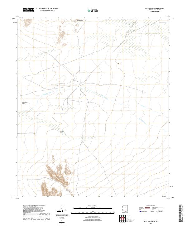 Kots Kug Ranch, AZ — USGS 7.5-minute topo (2021)