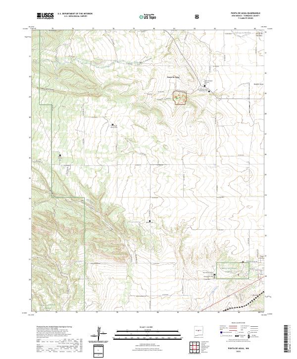 Punta de Agua, NM — USGS 7.5-minute topo (2023)