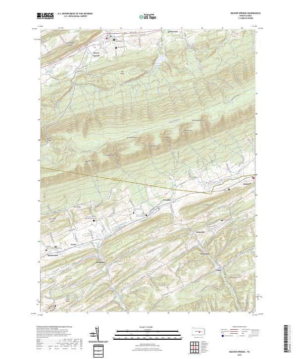 Beaver Springs, PA — USGS 7.5-minute topo (2023)