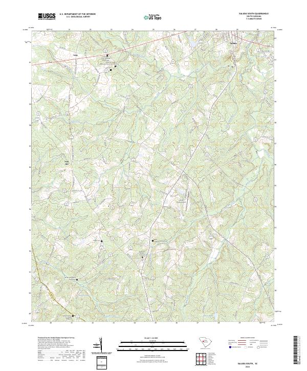 Saluda South, SC — USGS 7.5-minute topo (2024)