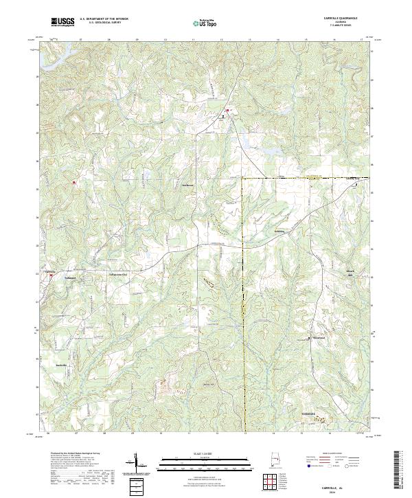 Carrville, AL — USGS 7.5-minute topo (2024)