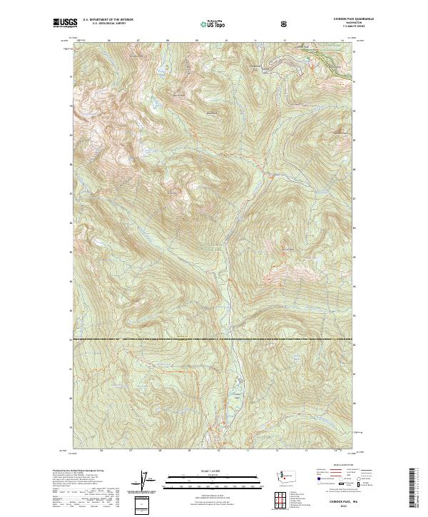 Chinook Pass, WA — USGS 7.5-minute topo (2023)