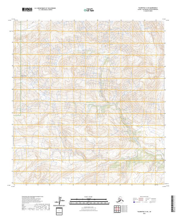 Talkeetna C-6 SE, AK — USGS 7.5-minute topo (2024)