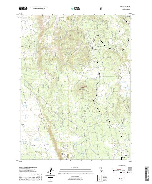 Jellico, CA — USGS 7.5-minute topo (2021)