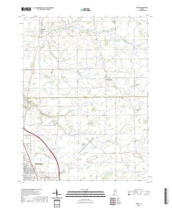 Miami, IN — USGS 7.5-minute topo (2022)