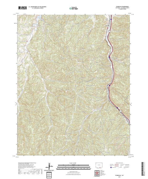 Starkville, CO — USGS 7.5-minute topo (2023)