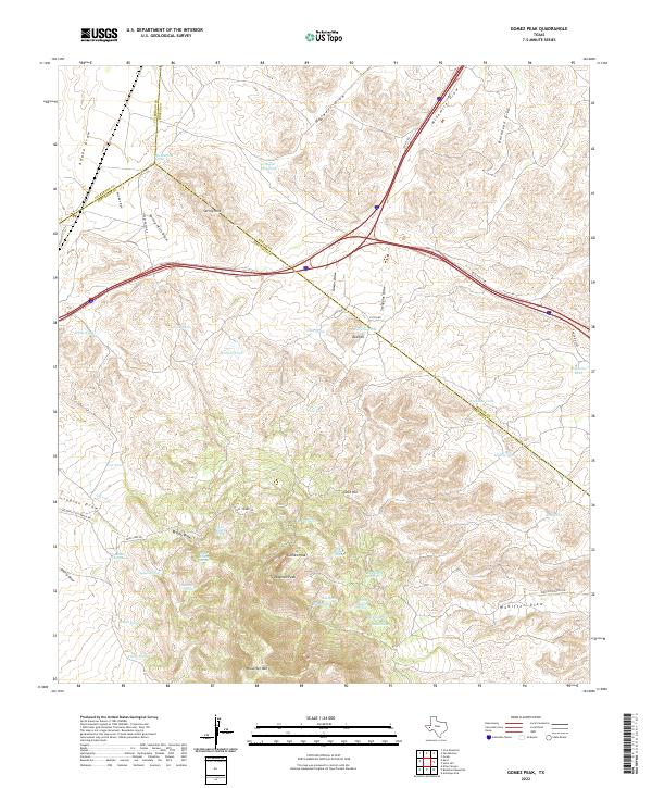 Gomez Peak, TX — USGS 7.5-minute topo (2022)