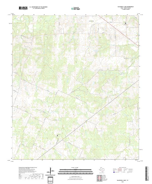 Blackwell Lake, TX — USGS 7.5-minute topo (2022)