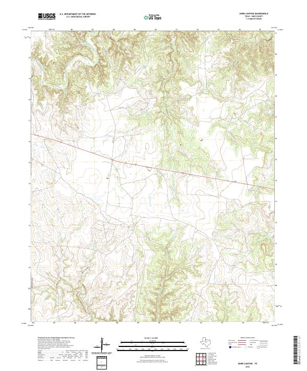 Dark Canyon, TX — USGS 7.5-minute topo (2022)
