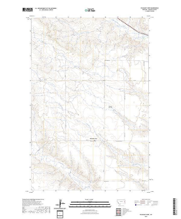 Pleasant View, MT — USGS 7.5-minute topo (2024)