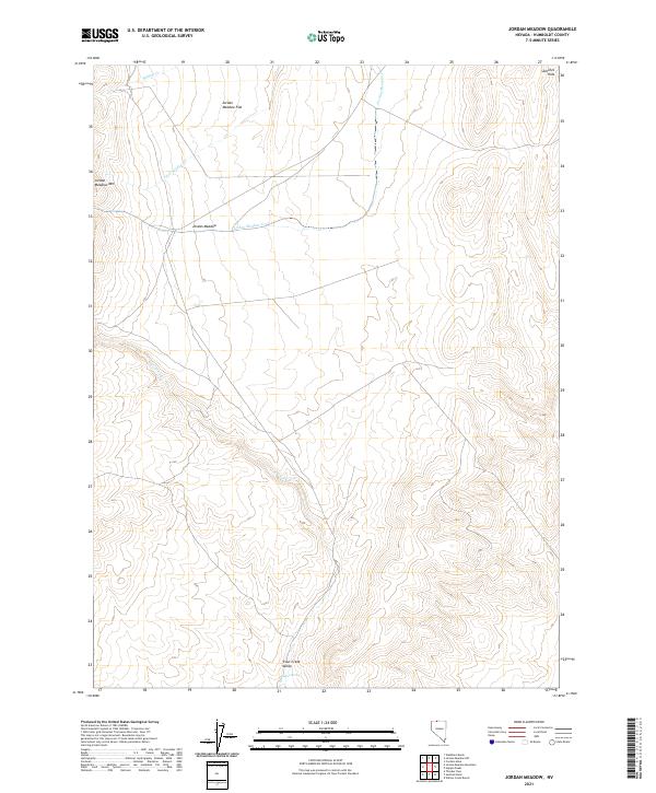 Jordan Meadow, NV — USGS 7.5-minute topo (2021)