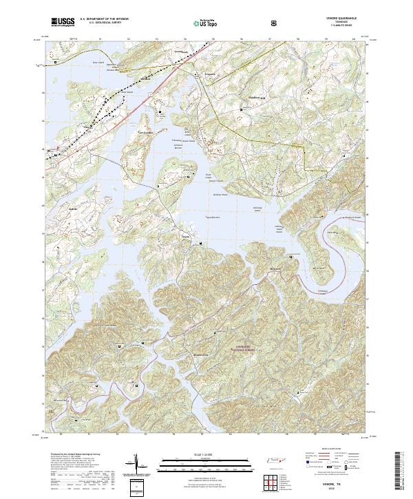 Vonore, TN — USGS 7.5-minute topo (2022)