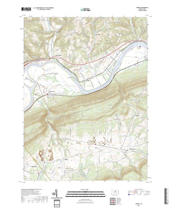 Linden, PA — USGS 7.5-minute topo (2023)