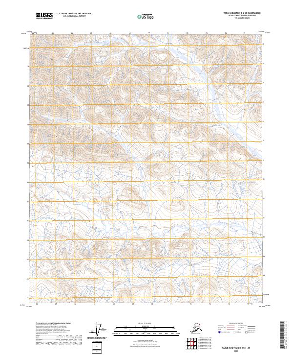 Table Mountain D-2 SE, AK — USGS 7.5-minute topo (2023)