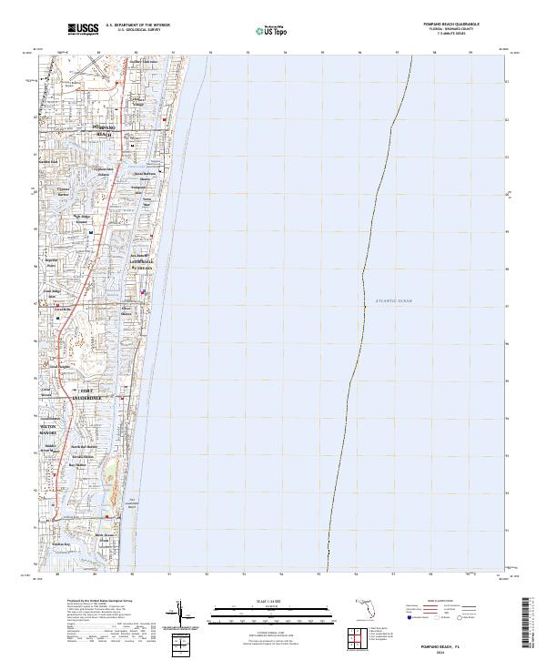 Pompano Beach, FL — USGS 7.5-minute topo (2024)