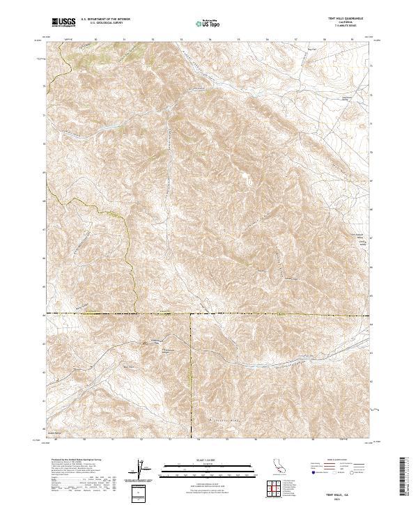 Tent Hills, CA — USGS 7.5-minute topo (2021)