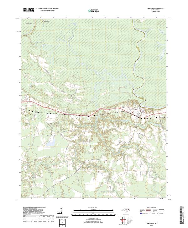 Jamesville, NC — USGS 7.5-minute topo (2022)