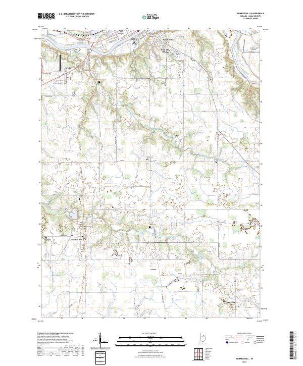 Bunker Hill, IN — USGS 7.5-minute topo (2022)