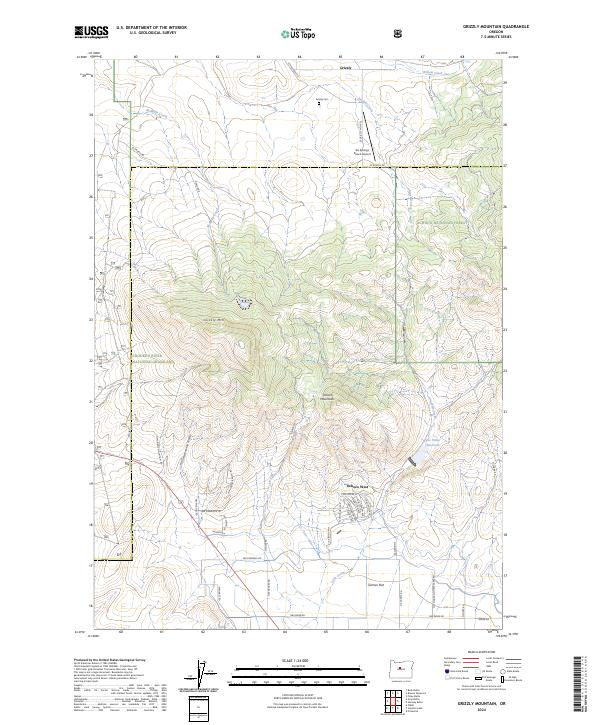 Grizzly Mountain, OR — USGS 7.5-minute topo (2024)