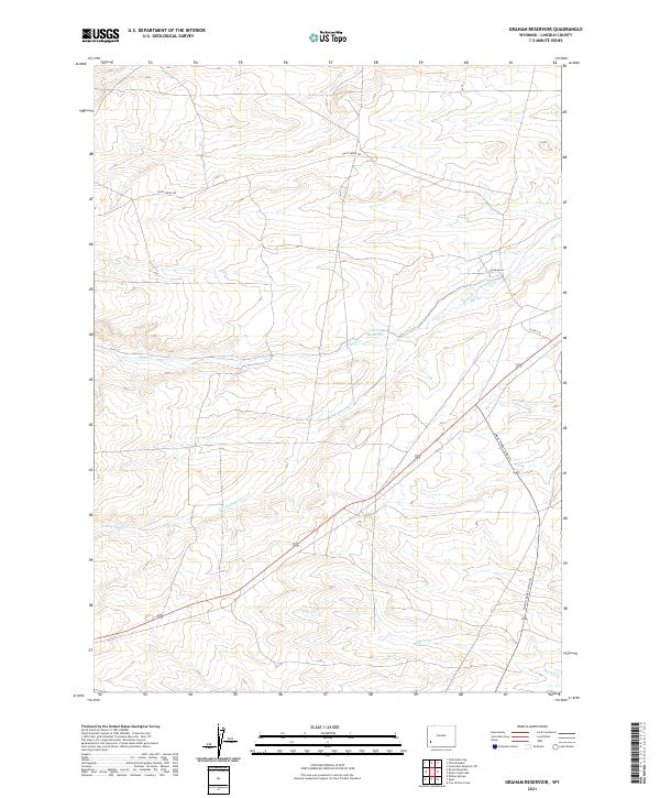 Graham Reservoir, WY — USGS 7.5-minute topo (2021)
