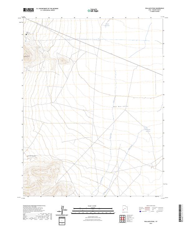 Wallaces Peak, UT — USGS 7.5-minute topo (2023)