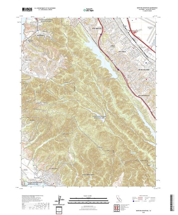 Montara Mountain, CA — USGS 7.5-minute topo (2022)