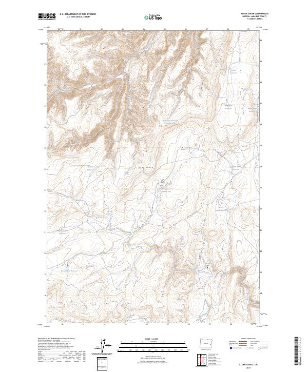 Alder Creek, OR — USGS 7.5-minute topo (2023)