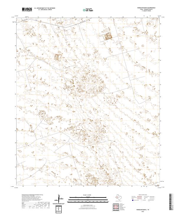 Wheeler Ranch, TX — USGS 7.5-minute topo (2022)