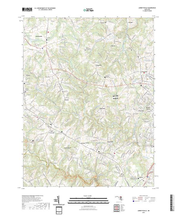 Jarrettsville, MD — USGS 7.5-minute topo (2023)