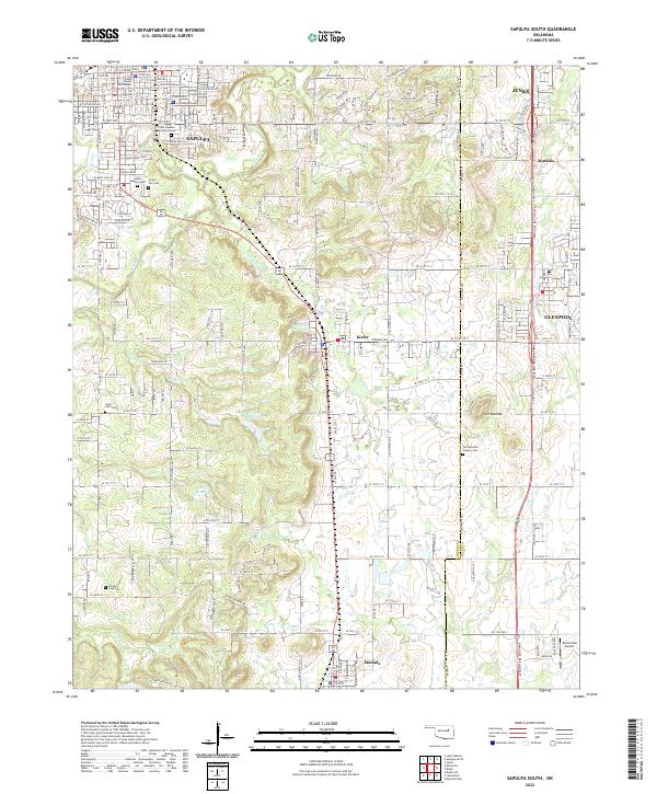 Sapulpa South, OK — USGS 7.5-minute topo (2022)