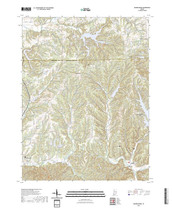 Beanblossom, IN — USGS 7.5-minute topo (2022)