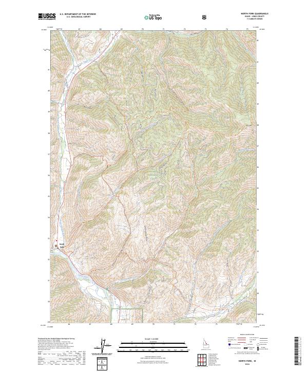 North Fork, ID — USGS 7.5-minute topo (2024)