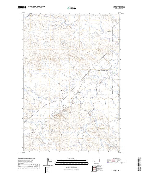 Ridgway, MT — USGS 7.5-minute topo (2024)