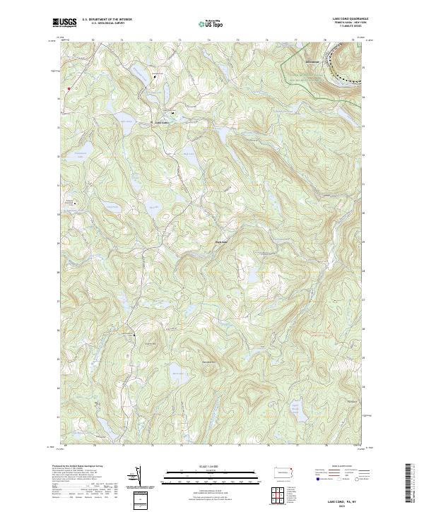 Lake Como, PA-NY — USGS 7.5-minute topo (2023)