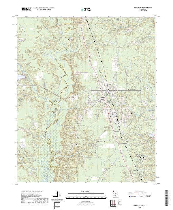 Cotton Valley, LA — USGS 7.5-minute topo (2024)