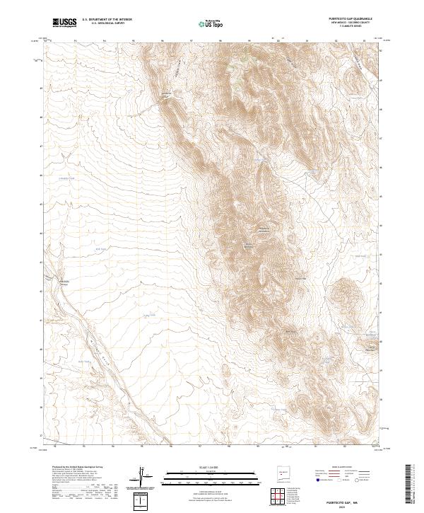 Puertecito Gap, NM — USGS 7.5-minute topo (2023)