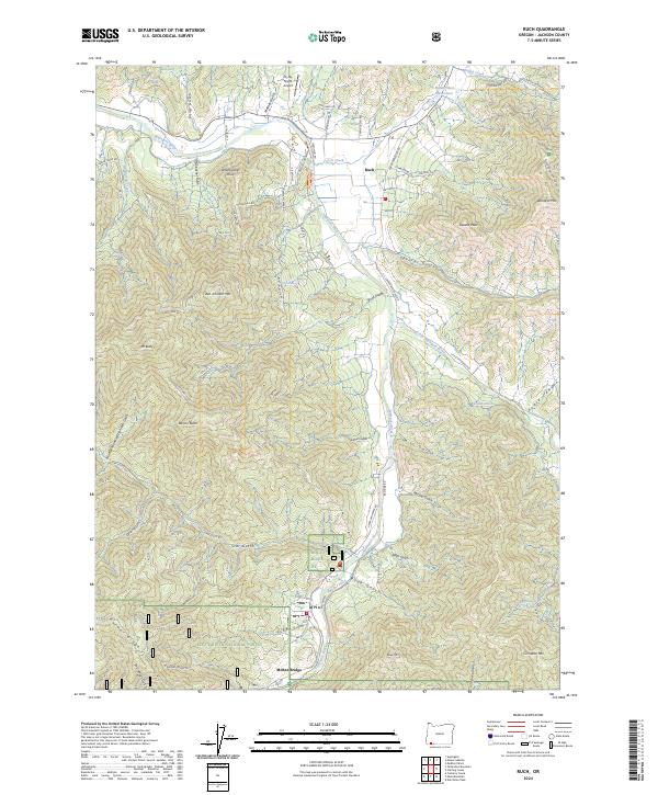 Ruch, OR — USGS 7.5-minute topo (2024)