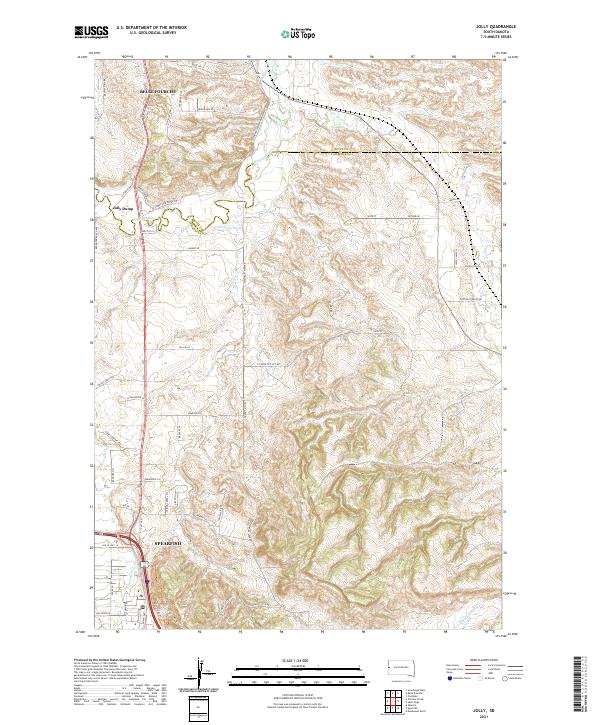 Jolly, SD — USGS 7.5-minute topo (2021)