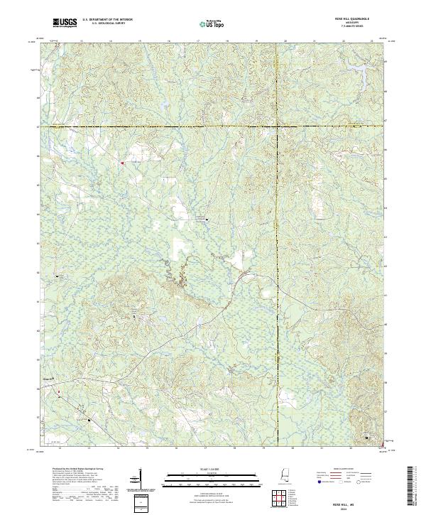 Rose Hill, MS — USGS 7.5-minute topo (2024)